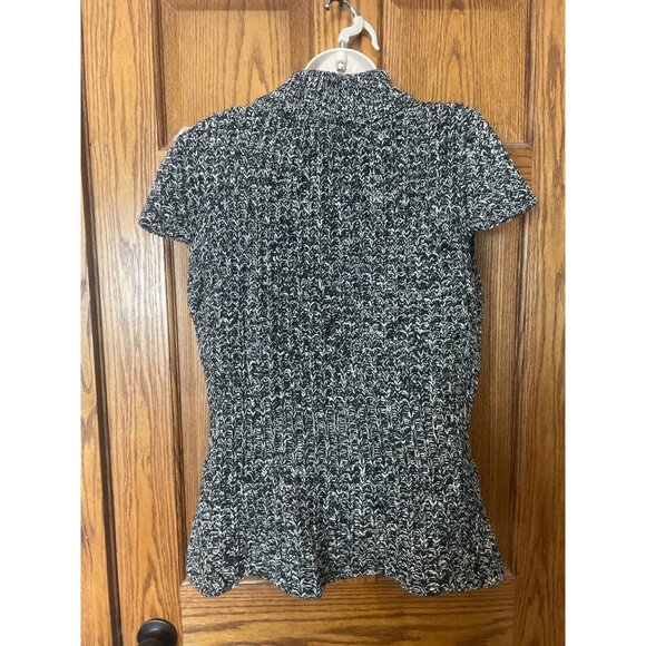 Kenneth Cole New York Womens Knit Button-Front Sweater Top - Medium Size - Black - Picture 2 of 8